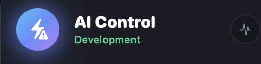 AI Control app header with logo and Development label